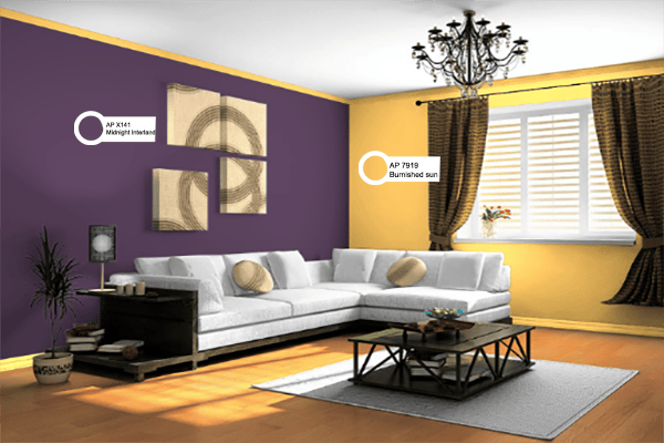 Asian paints color combination store for living room